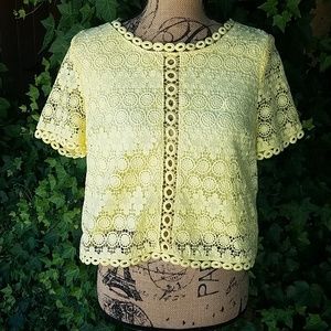 Embroidered/lace Lulu's top Size L